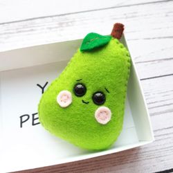 Kawaii pear, olive, bean, pickle, nuggets phone charm, plush - Inspire  Uplift
