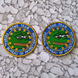 Pepe The Frog Patch Meme Team Patch Sew on or Hook and Loop Meme Patch