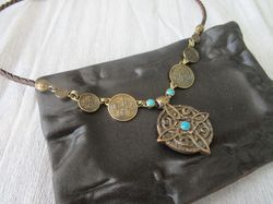 Amulet of Mara / Twosided skyrim pendant / The Elder Scrolls Necklace / Skyrim cosplay Necklace / Oblivion Morrowind