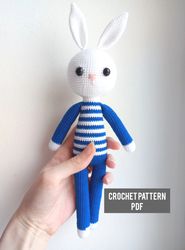 PDF Crochet Boy Bunny pattern | Amigurumi toy
