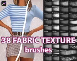 Procreate fabric texture brushes. Textile brushes set. Procreate Clothes Brushes