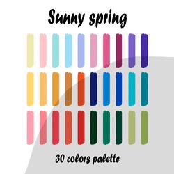 Sunny spring procreate color palette | Procreate Swatches