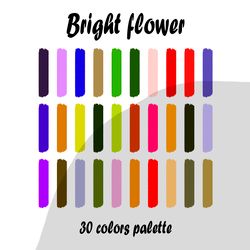 Bright flower procreate color palette | Procreate Swatches