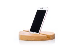 Wood cell phone stand Office desk accessories for women Wooden desk organizer Personalized iPhone and iPad stand Gift