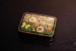 Summer gift lacquer box  jewelry box butterflies decorative art