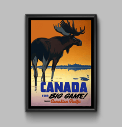 Canada vintage travel poster, digital download