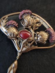 Vintage brooch from Scottish Thistle, Scottish Thistle Flower,Vintage Inspired