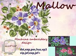 Mallow 8x11 Embroidery Design