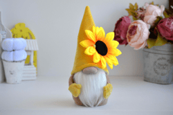 Gnome sunflower for decoration of multi-level trays