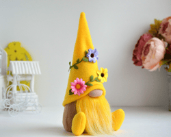 Yellow flower gnome