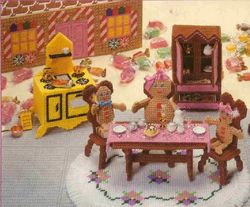 Digital | Vintage Plastic Canvas Pattern Gingerbread House | Plastic Canvas 7-Mesh | ENGLISH PDF TEMPLATE