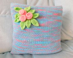 Knitting pattern pillow case, Pillow cover pattern, Knit home decor