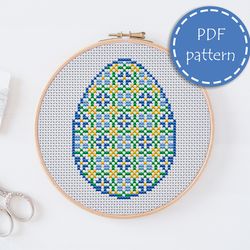 LP0131 Easter cross stitch pattern for begginer - Eatser egg xstitch pattern in PDF format - Instant download