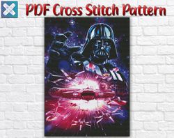 Star Wars Counted Cross Stitch Pattern / Darth Vader Cross Stitch Pattern / Star Wars Embroidery Chart / Instant PDF
