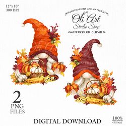 Autumn gnomes. Fall. Clip Art Png, Cute Characters, Hand Drawn Graphics