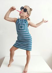 Beach summer dress for girl, size 4T