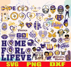 Minnesota Vikings Svg, Clipart Bundle, NFL teams, NFL svg, Football Teams svg