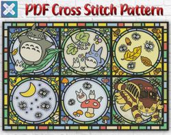 Totoro Cross Stitch Pattern / Anime Cross Stitch Pattern / Cartoon PDF Cross Stitch Pattern / Instant Download PDF Chart