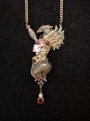 Necklace Forgotten Goddess, Goddess necklace, sculpture necklace, art nouveau necklace