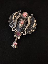 Egiptian Scarab brooch, Scarab Beetle, Egyptian Jewelry, Insect brooch, Scarab pin
