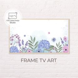 Samsung Frame TV Art | Watercolor Flowers Spring Composition Art For The Frame TV | Digita l Art Frame Tv | Floral Paint