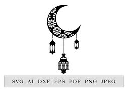 Muslim Crescent with lantern decoration