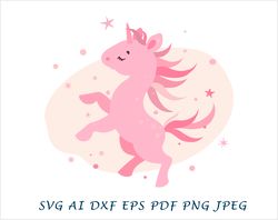 Pink girl unicorn