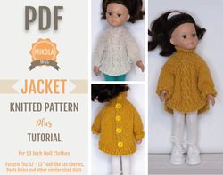Paola Reina clothes pattern, Dianna Effner Little Darling clothes pattern, 13 inch doll clothes pattern, Dolls knitting