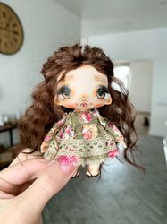 Mothering Sunday gift Rag doll Miniature doll Fabric doll Collectible doll Mom gift Grandma gift I love you mom
