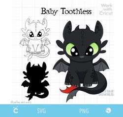 Baby dragon Svg Toothless SVG, Night fury svg layered, How to train your dragon Svg Baby Dragons Clipart