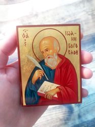 John the Evangelist | Hand-painted icon | Christian icon | Christian gift | Orthodox icon | Byzantine icon