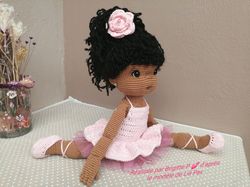 ballerina baby doll (ENG, FR), 16 inch doll clothes ballerina, dancing dolls, crochet skirt PDF