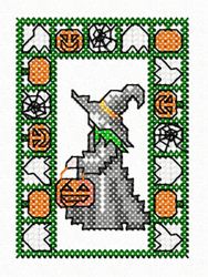 Cross Stitch Witch  4x4  Embroidery Design