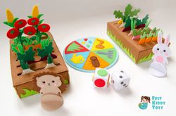 Boardgame Save vegetable garden, eco toy