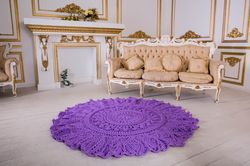 Crochet rug pattern, crochet round rug, crochet pattern PDF, crochet napkin, crochet mat