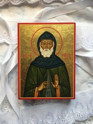 Moses the Black | Hand painted icon | Christian icon | Orthodox icon | Byzantine icon | Religious icon | Christian saint
