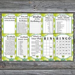 Tropical Birthday Party Games bundle,Adult birthday games package,Printable Birthday Games,INSTANT DOWNLOAD