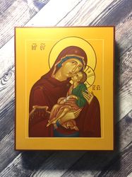 Mother of God | Virgin Mary | Hand-painted icon | Religious gift | Orthodox icon | Christian gift |