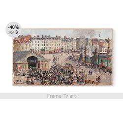 Samsung Frame TV Art Digital Download 4K, Frame TV art Vintage painting Paris Pissarro, Frame TV Art cityscape | 305