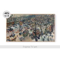 Frame TV Art Digital Download 4K, Frame TV art Paris Montmartre Pissarro, Frame TV Art vintage painting cityscape | 308
