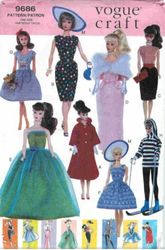 PDF Copy of vintage Vouge 9686 patterns of clothes for dolls in format 11 1\2