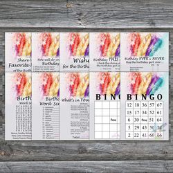 Tribal Feather Birthday Party Games bundle,Adult birthday games package,Printable Birthday Games,INSTANT DOWNLOAD