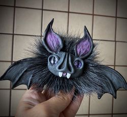 Halloween Bat Toy, Doll Fantasy creature poseable art doll, soft sculpture
