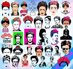 Frida Kahlo Svg Bundle, Frida Kahlo Svg, Frida Khalo Clip Art, Frida Svg, Frida Kahlo Silhouette, Mexico Svg, Frida Art