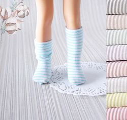 Striped knee socks for Paola Reina dolls, Underwear for doll, Clothes for 13-14 inch doll, Dolls clothing accessories