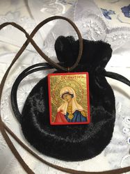 Saint Victoria | Icon pendant | Icon necklace | Miniature icon | Catholic icon | Orthodox icon | Byzantine icon