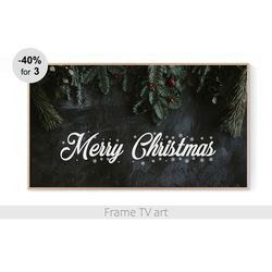 Frame TV art Digital Download 4K, Samsung Frame TV Art Merry Christmas, Frame TV art winter, Frame Tv art Holiday | 259
