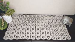 Lace crochet table runner, crochet lace doilies, digital crochet pattern, crochet motif runner, crochet tablecloth