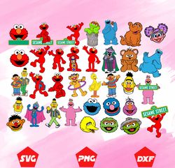 Sesame Street Bundle Svg, Muppets Vector, Puppet Svg, Bundle Sesam Street SVG, Street Monsters SVG, Sesame Street Bundle