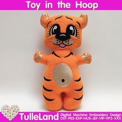 Tiger cub toy Stuffed ITH Pattern Machine embroidery design Tiger cub toy Stuffed in The Hoop Machine embroidery design